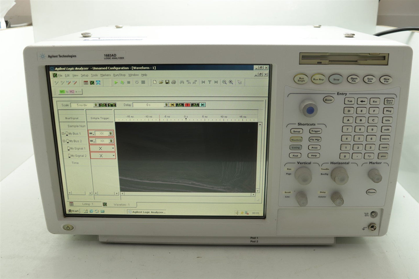 Agilent 1683AD Logic Analyzer 34 Channels LA 2MG Option Tested Working