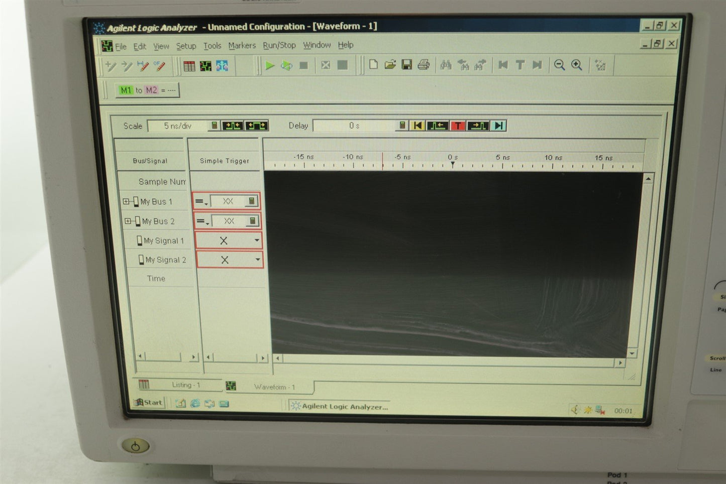 Agilent 1683AD Logic Analyzer 34 Channels LA 2MG Option Tested Working