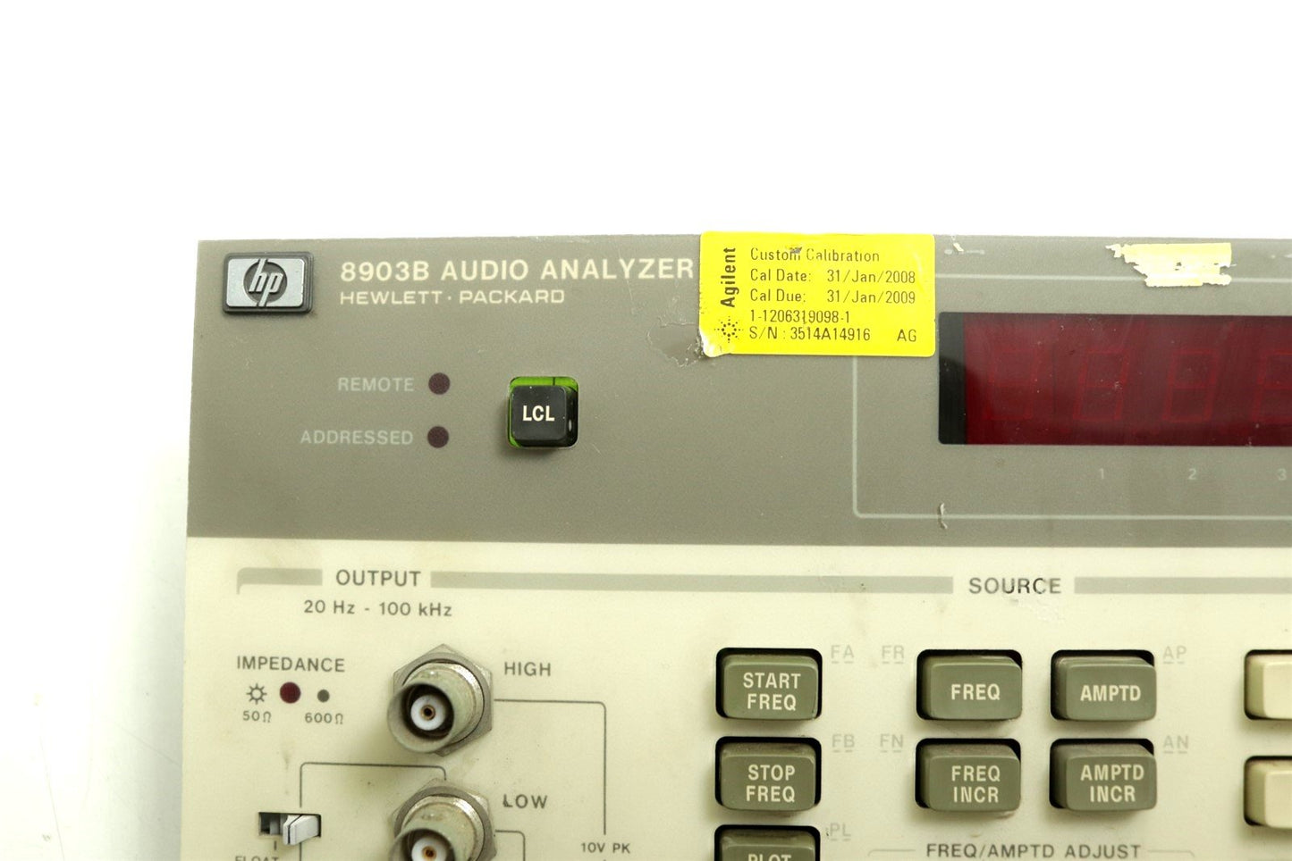 HP Agilent 8903B Audio Analyzer Front Panel Assy