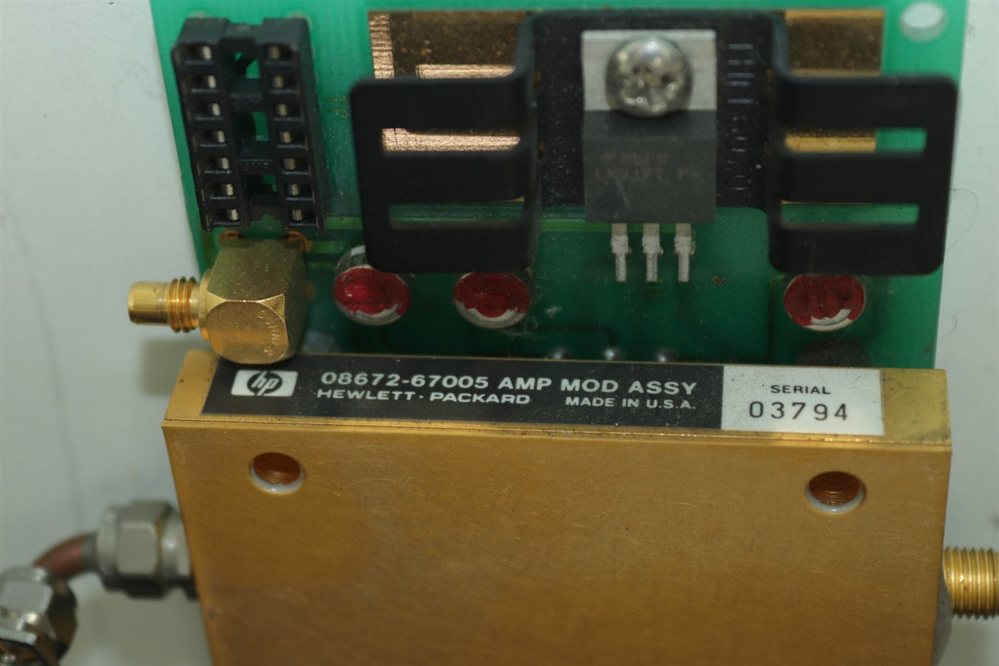 HP Agilent 8672A Signal Generator 2-18GHz 08672-67005 SMA AMP MOD ASSY