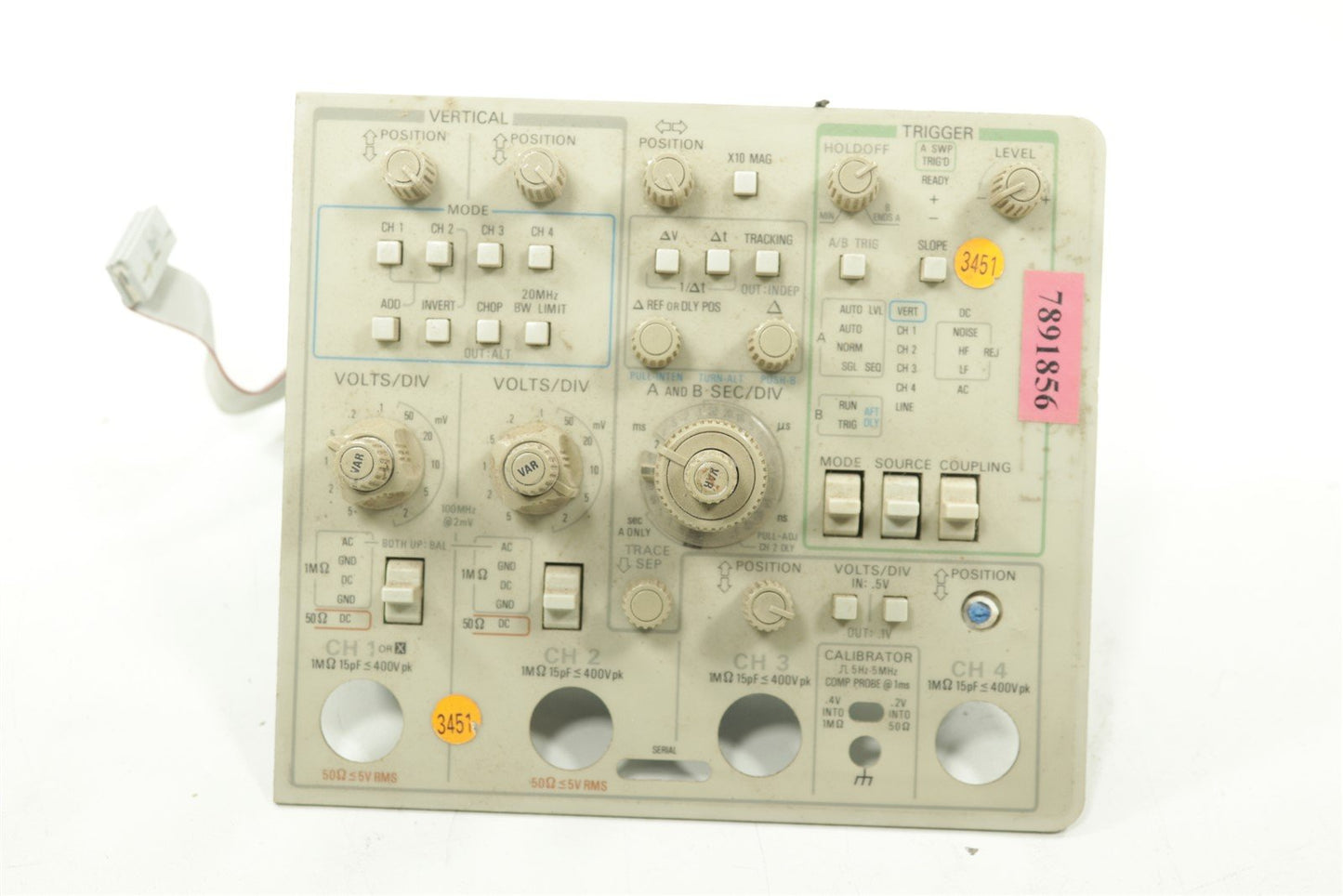 Tektronix 2440 Oscilloscope Keyboard Front Panel