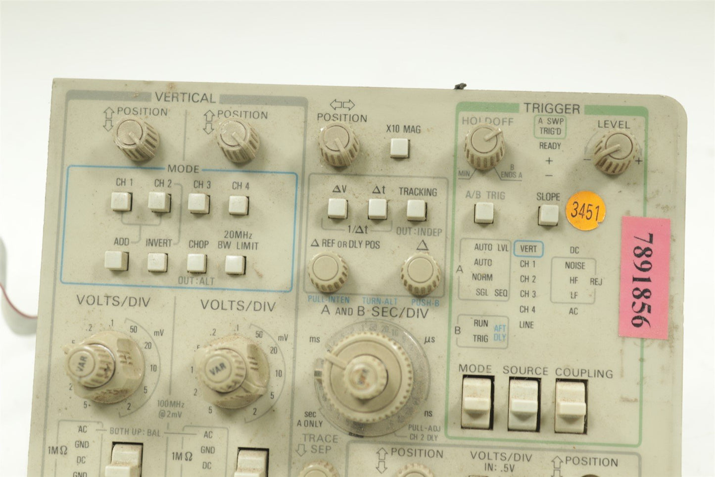 Tektronix 2440 Oscilloscope Keyboard Front Panel