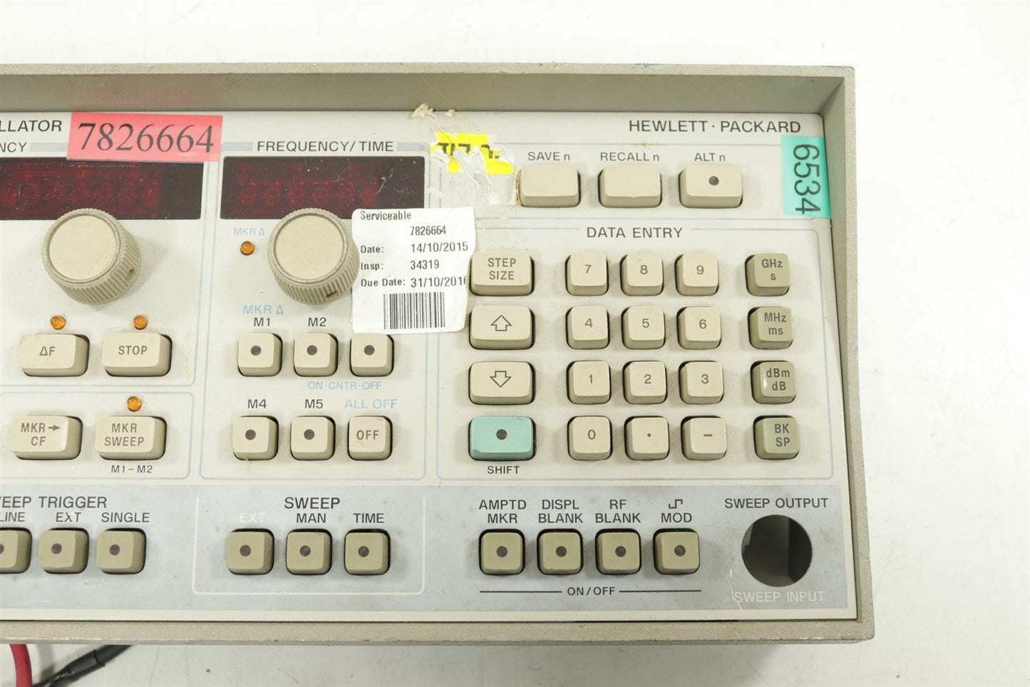 Hp Agilent 8350B Sweep Oscillator Front Panel