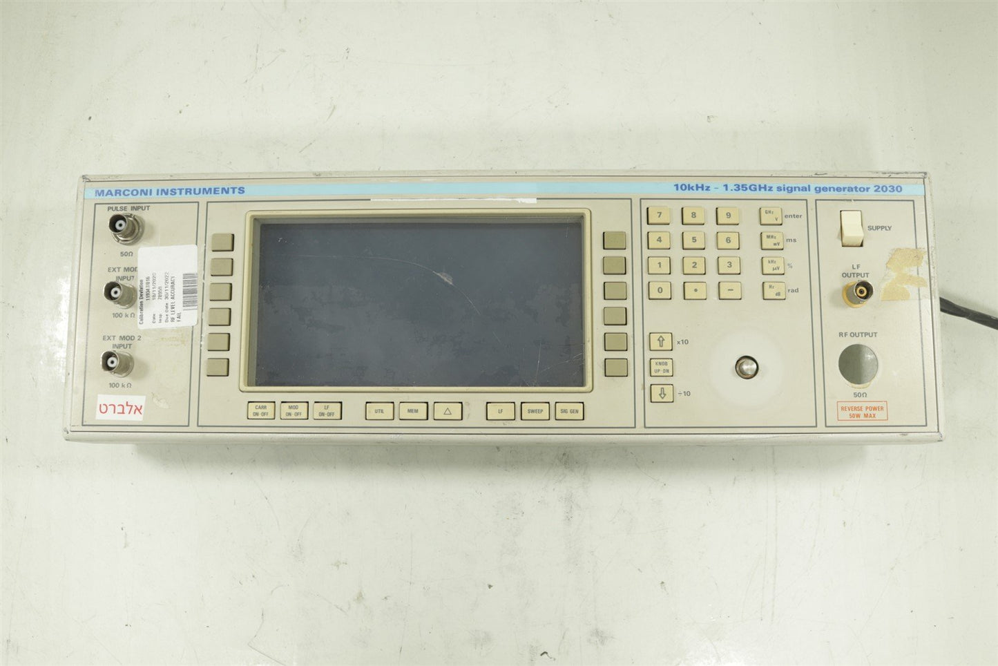 Marconi Instruments 2030 Signal Generator 1.35GHz Complete Front Panel TESTED!