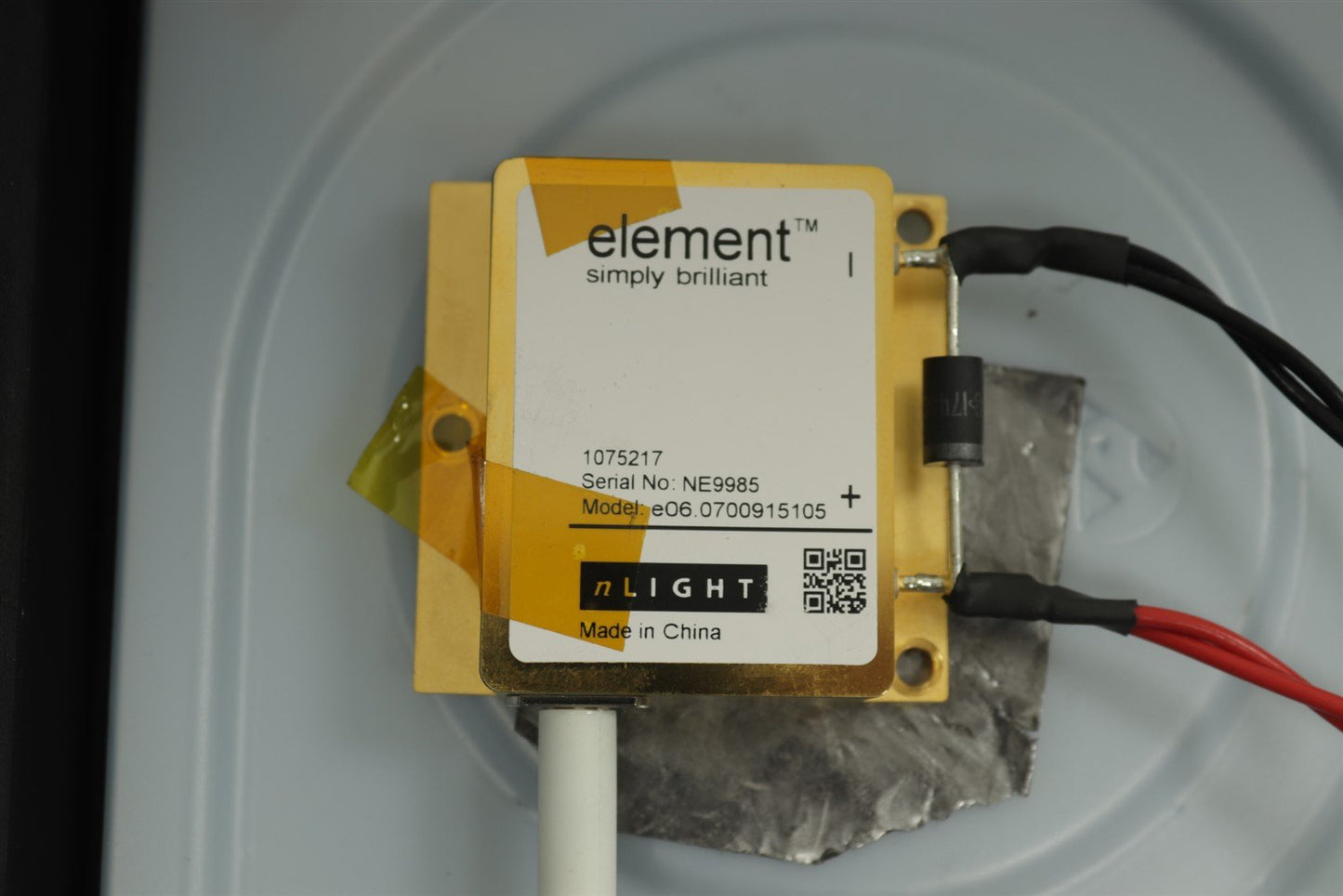 nLIGHT Element Fiber Coupled Laser Diode e06 0700915105 915nm Short Fiber w/ Box Short Fiber