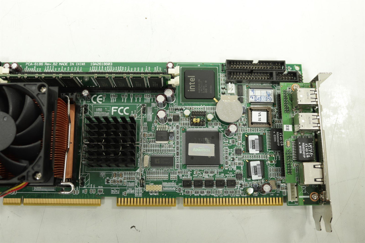 Advantech PCA-6186 REV B2 industrial main board 1Gb RAM 2.65GHz CPU