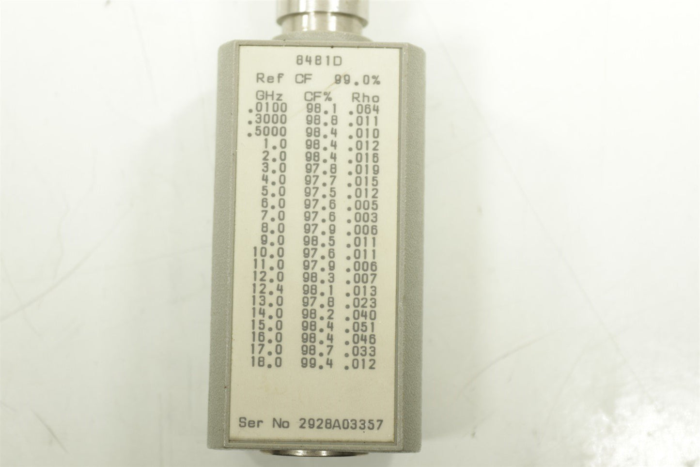Keysight Agilent 8481D Power Sensor 10MHz - 18GHz -70dBm To -20dBm Tested