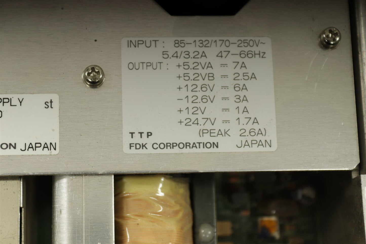 Advantest R3463 Modulation Spectrum Analyzr Power supply MO3546