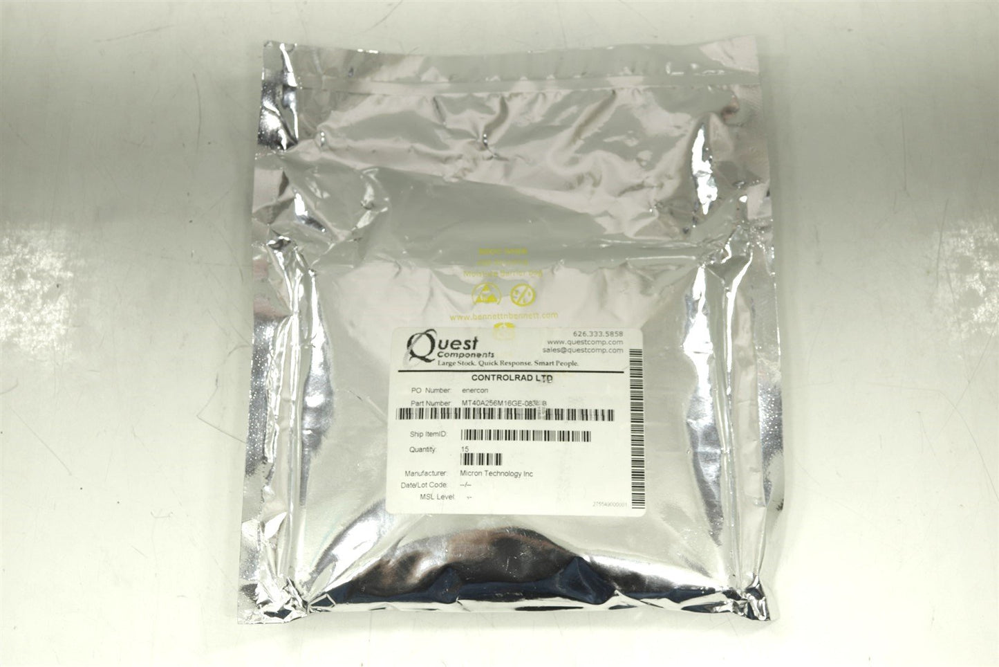 Lot of 15 Micron Technology MT40A256M16GE-083EB High-Speed Dynamic Access Memory
