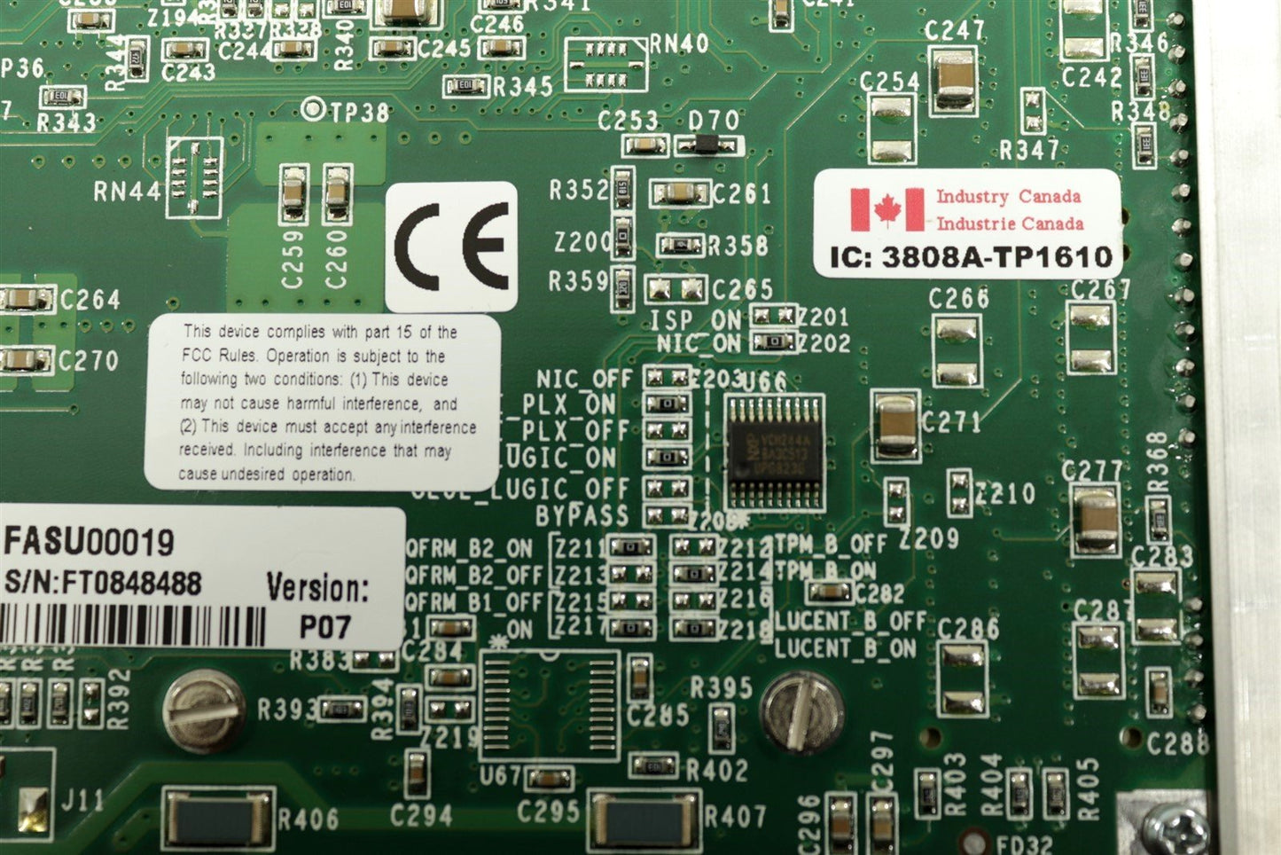 AudioCodes 1610 Series TP1610B/120/4Span cPCI Module FASB00097 CD02-0710JP