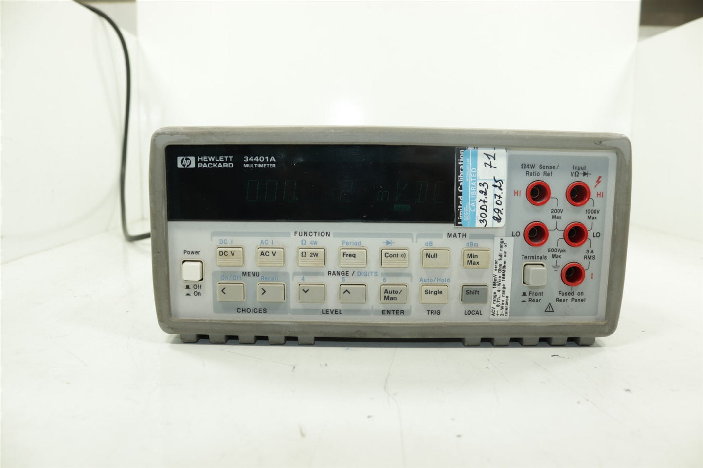 HP Agilent 34401A Multimeter !!NO Calibration!!