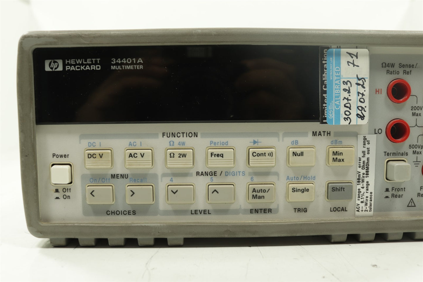 HP Agilent 34401A Multimeter !!NO Calibration!!