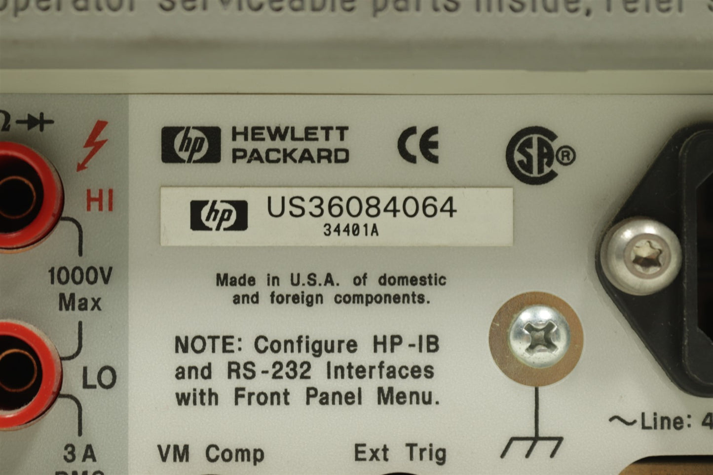 HP Agilent 34401A Multimeter !!NO Calibration!!