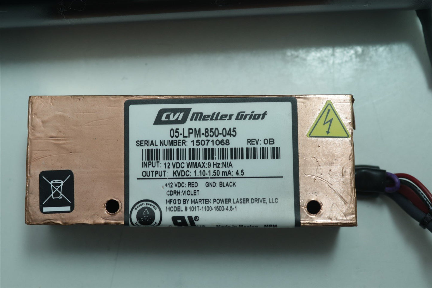 Thermo Nicolet 380 FT-IR Spectrometer Laser Module 05-LSC-805 & Melles Griot