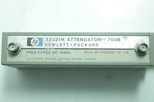 HP Agilent Programmable Step Attenuator 70dB DC-18GHz 33321H