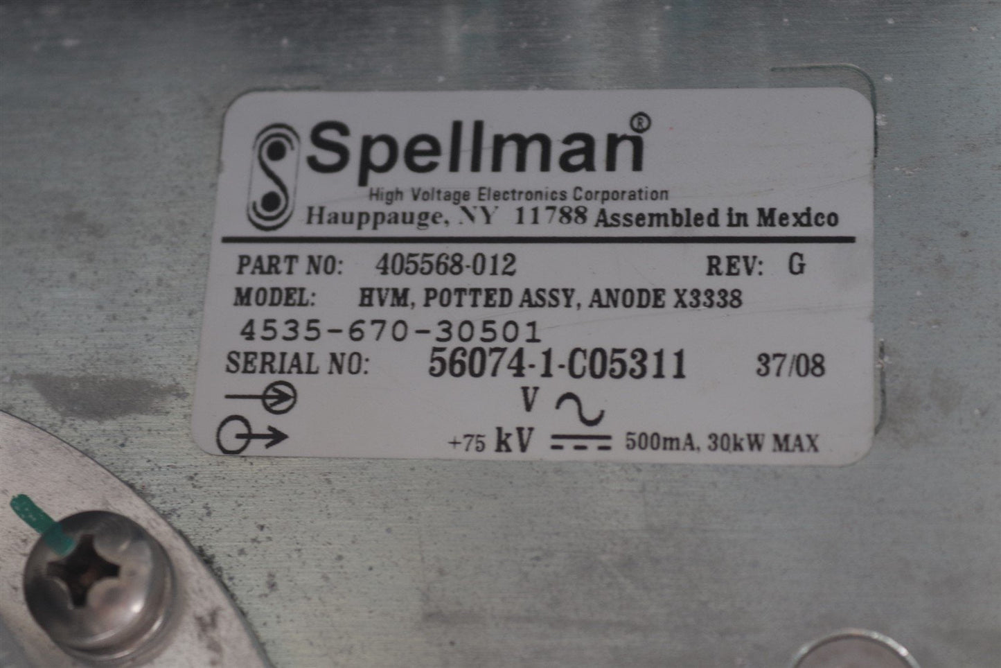 Philips Brilliance CT Anode Power Module 405794-021 REV C 4535-670-28512