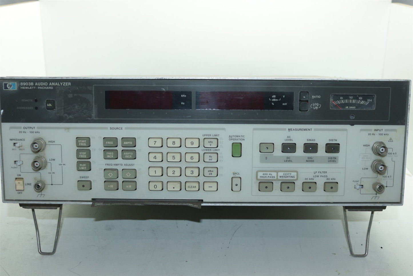 HP Agilent 8903B Audio Analyzer 20Hz - 100kHz Tested