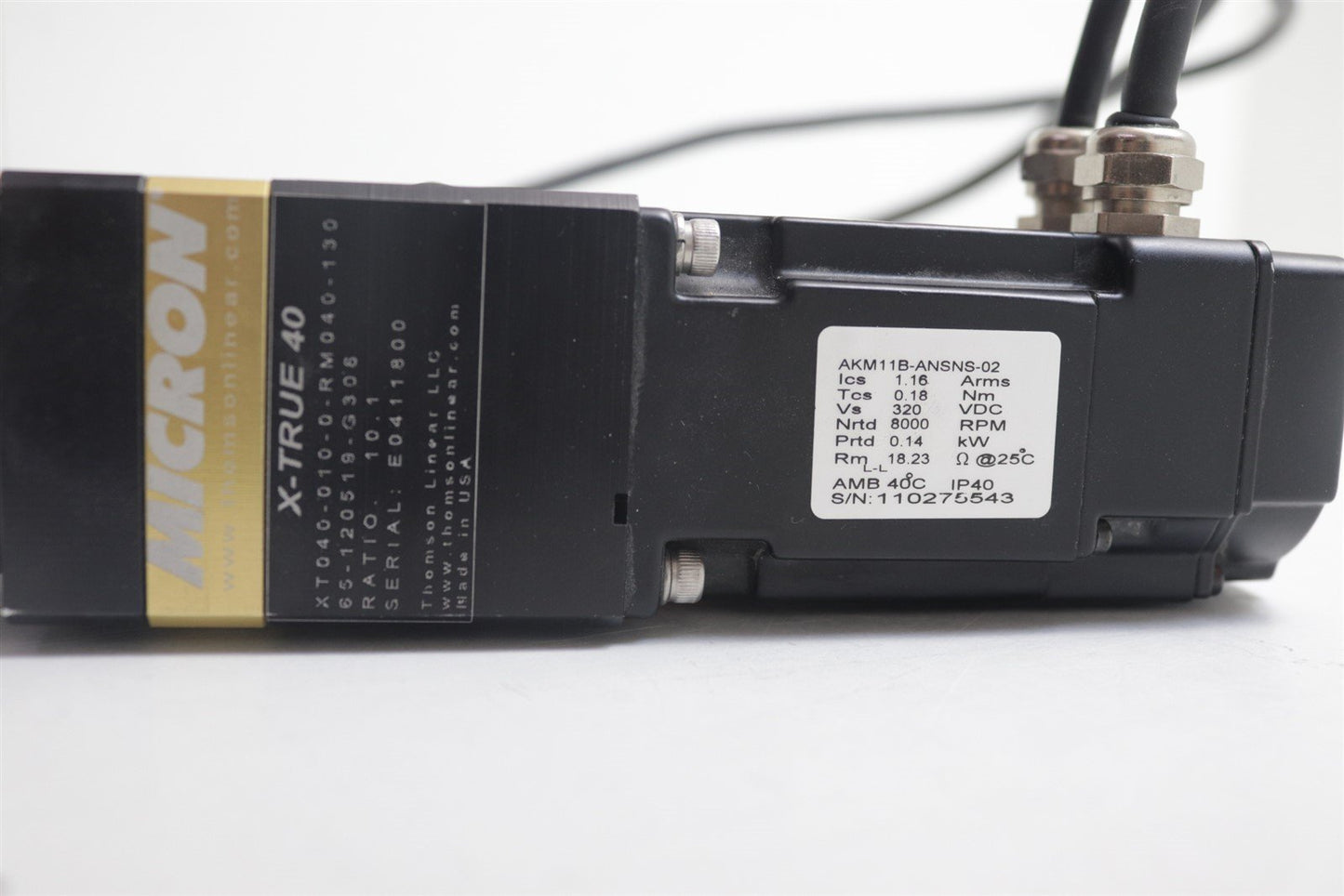 Kollmorgen AKM11B-ANSNS-02 Servo Motor 320 VDC 8000 rpm