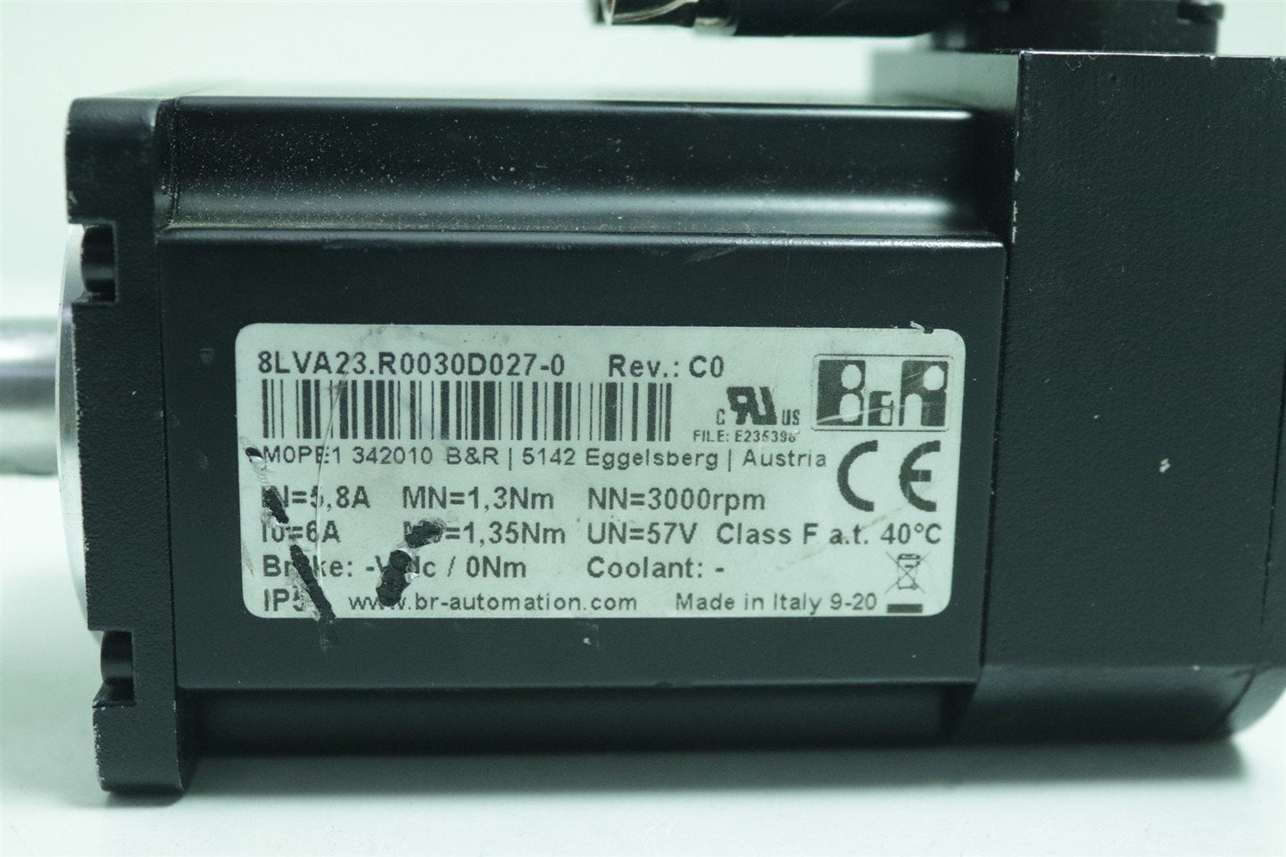 B&R Automation Servo Motor 8LVA23.R0030D000-0 REV C0 + CABLES