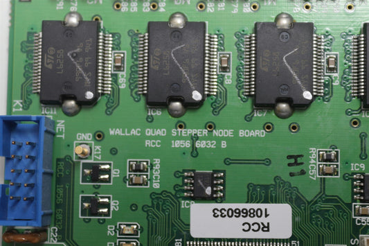 Wallac Quad Stepper Node Board RCC 10566032 B, TSV K1 61005871 Memory Card