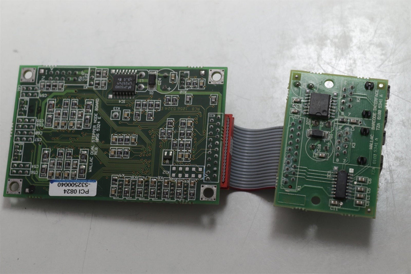 Wallac Quad Stepper Node Board RCB 10565324 E w/Barcode Interface TZA 61005341 A