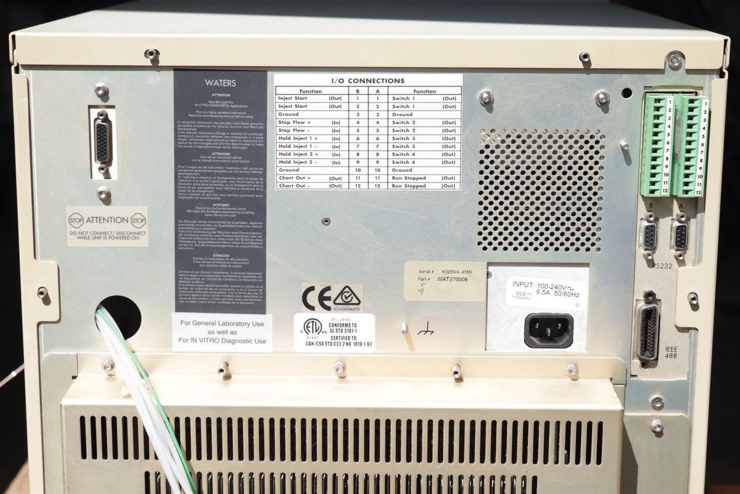 Waters Alliance HPLC 2695 Separation Unit W/996 Detector W/Column Heater TESTED