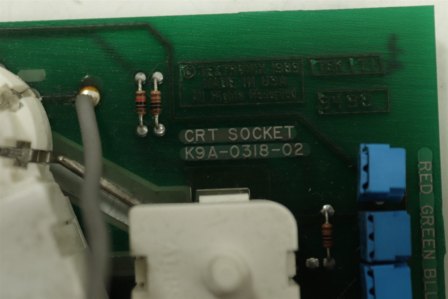 CRT Socket & Driver Parts of Tektronix CSA803 Communications Signal Analyzer