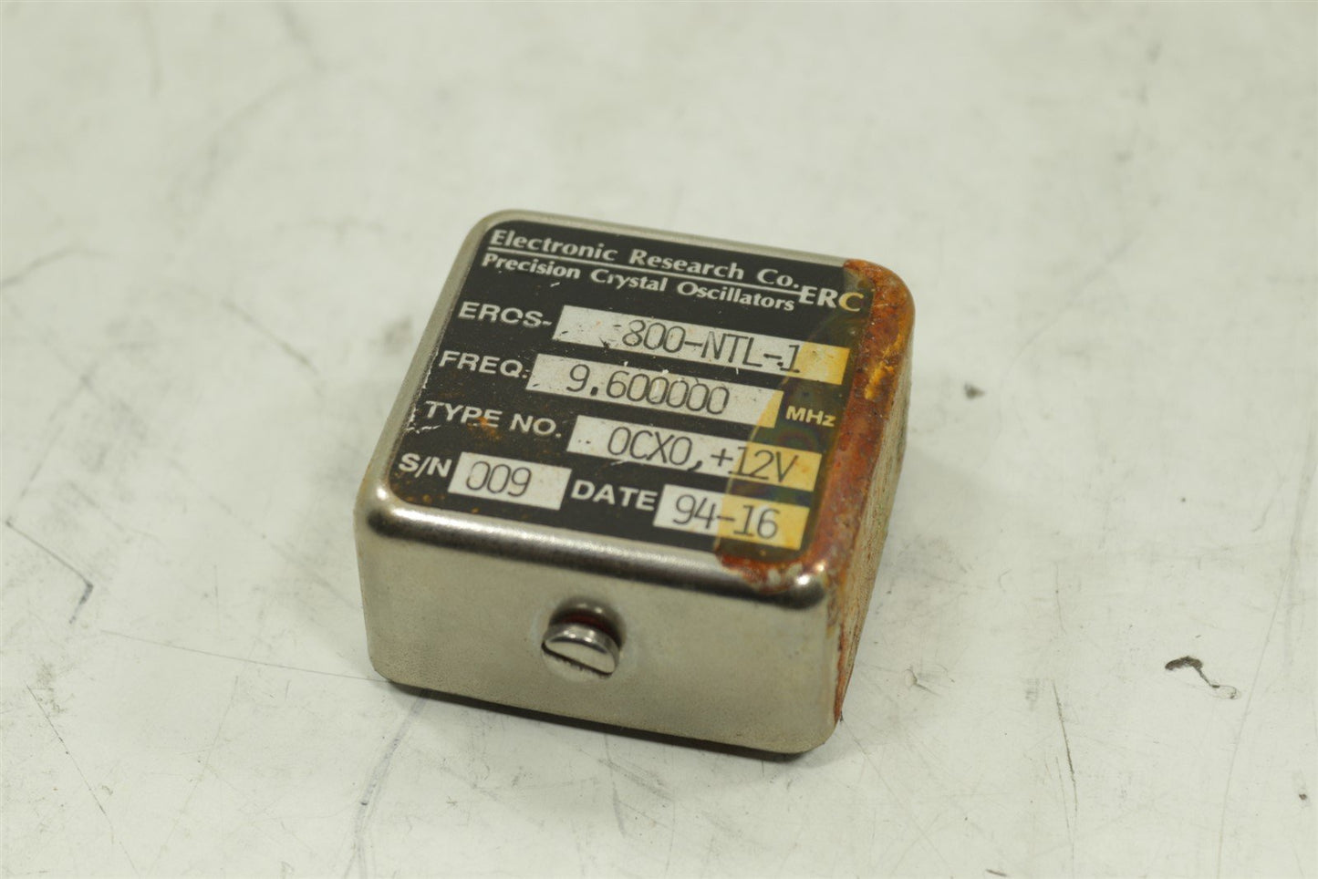 ERC Precision Crystal Oscillator 800-NTL-3 OCXO 9.600000 MHz +12V RF