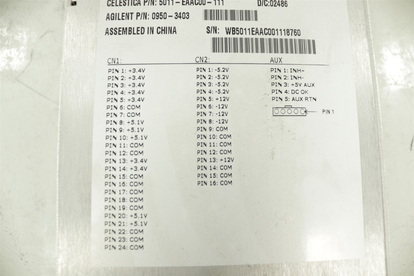 Hp Agilent 1680A Logic Analyzer Power Supply 500W 100/115/230V 0950-3403