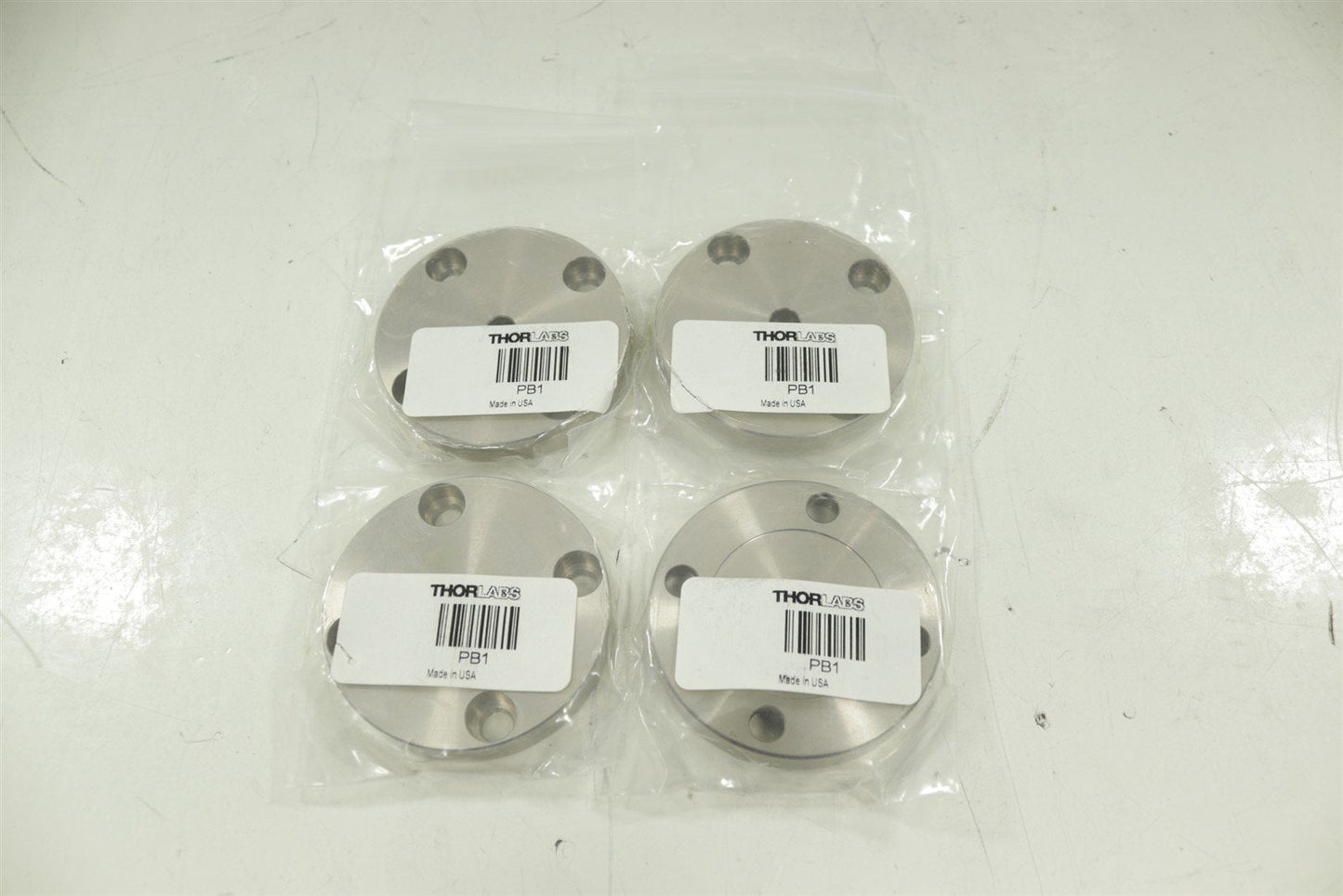 LOT OF 4 THORLABS PB1 - Mounting Post Base Ø2.48" x 0.40" Thick