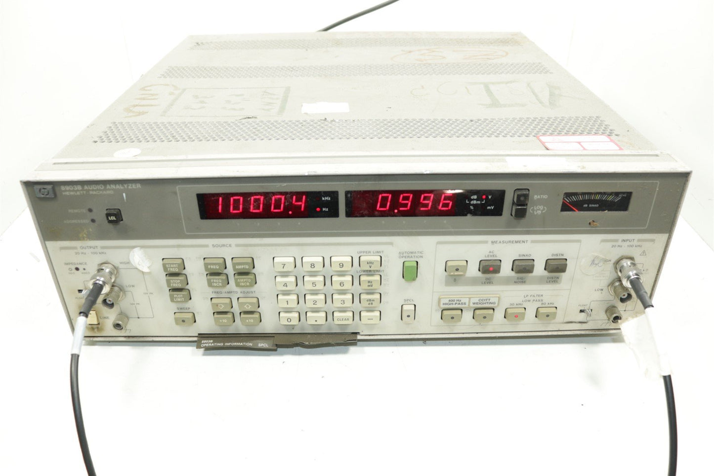 HP Agilent 8903B Audio Analyzer 20Hz - 100kHz Tested