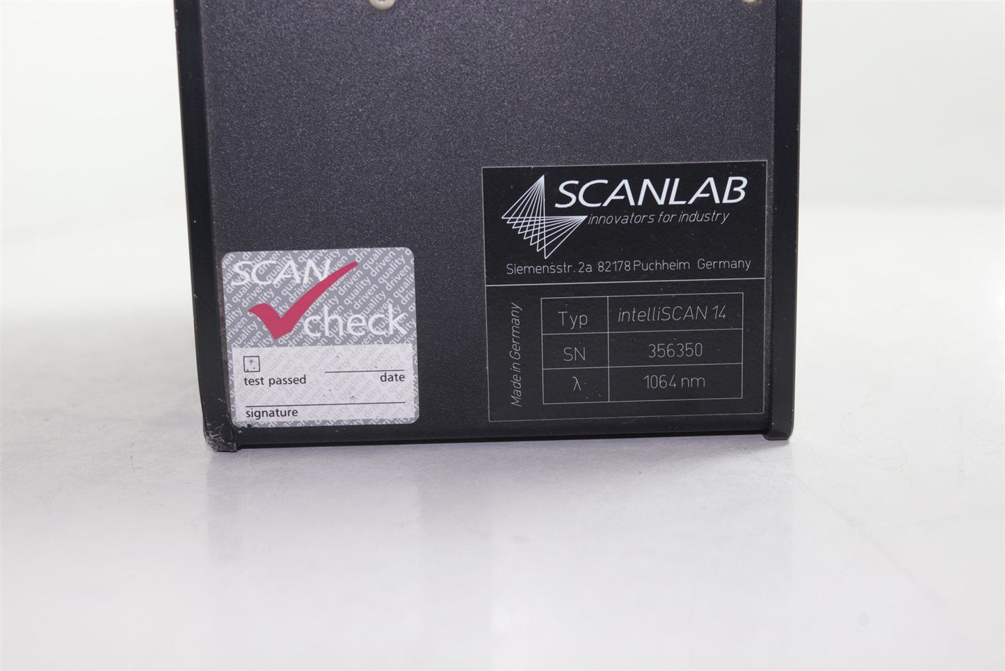 ScanLab IntelliSCAN 14 1064nm Laser Scanner Head Engraving