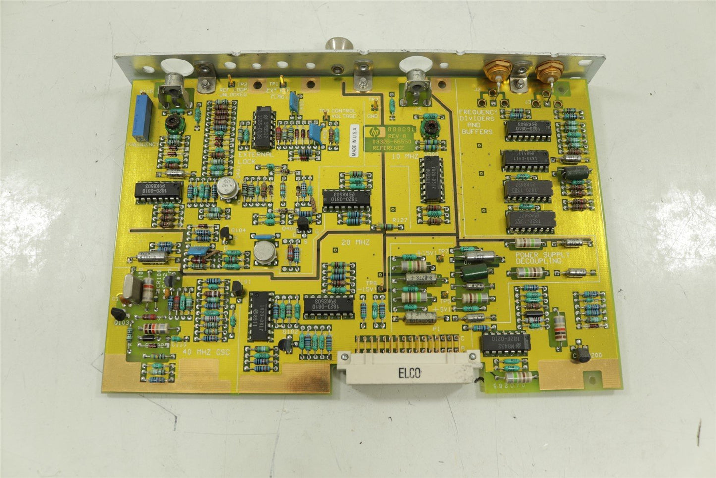 HP REFERENCE CARD FOR HP 3326A 03326-66550