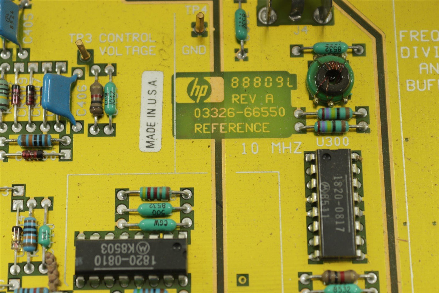 HP REFERENCE CARD FOR HP 3326A 03326-66550