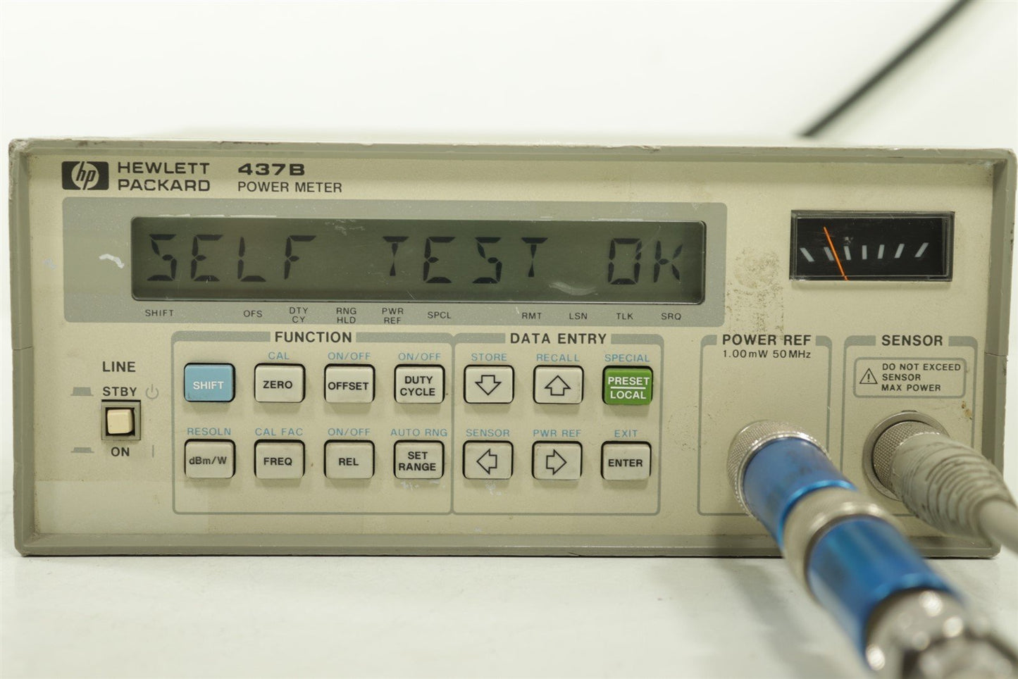 Full Set HP 437B Power Meter, 8481D Sensor, 2x NAT-15 Attenuators & 11730A Cable