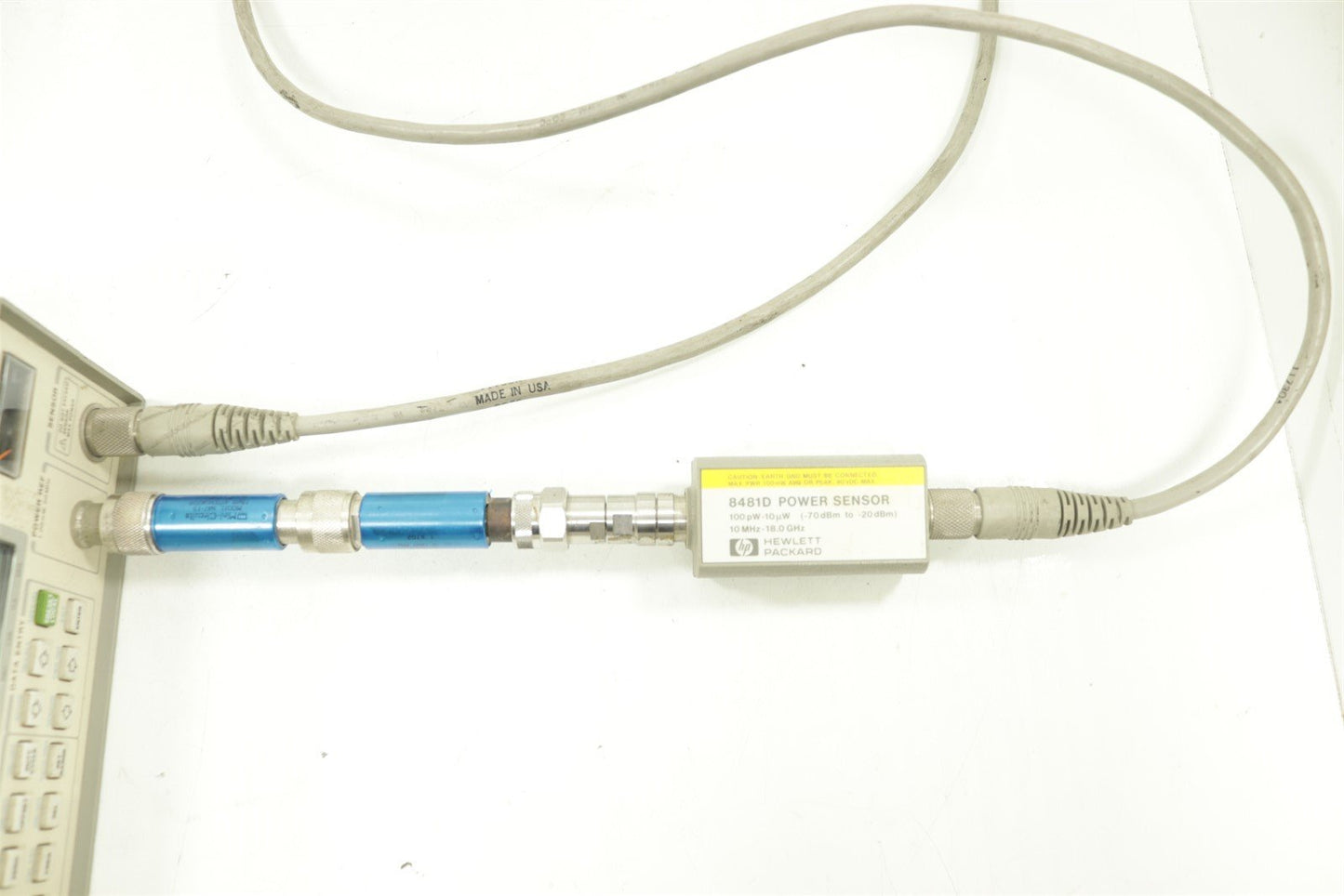 Full Set HP 437B Power Meter, 8481D Sensor, 2x NAT-15 Attenuators & 11730A Cable