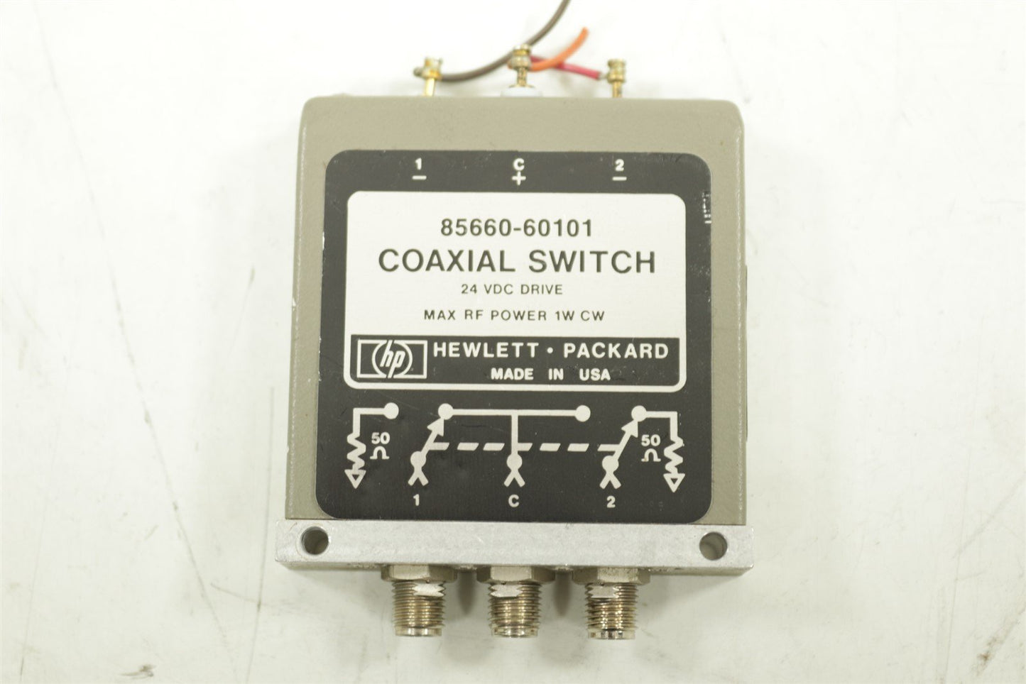HP 85660-60101 Coaxial Switch DC to 18 GHz, 24 VDC, 1W, SMA (F-F-F)