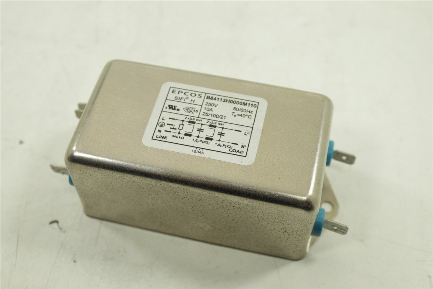 EPCOS LINE FILTER 250VDC/VAC 10A CHAS B84113H0000M110