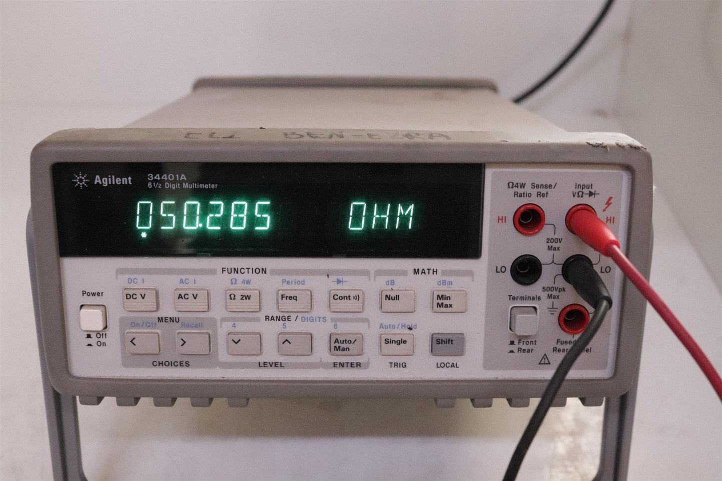 Hp Agilent 34401A 6½ Digit Multimeter Tested Working NOT CALIBRATED