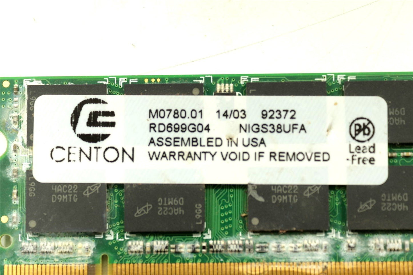 Centon M0780.01 Memory Module RD699G04