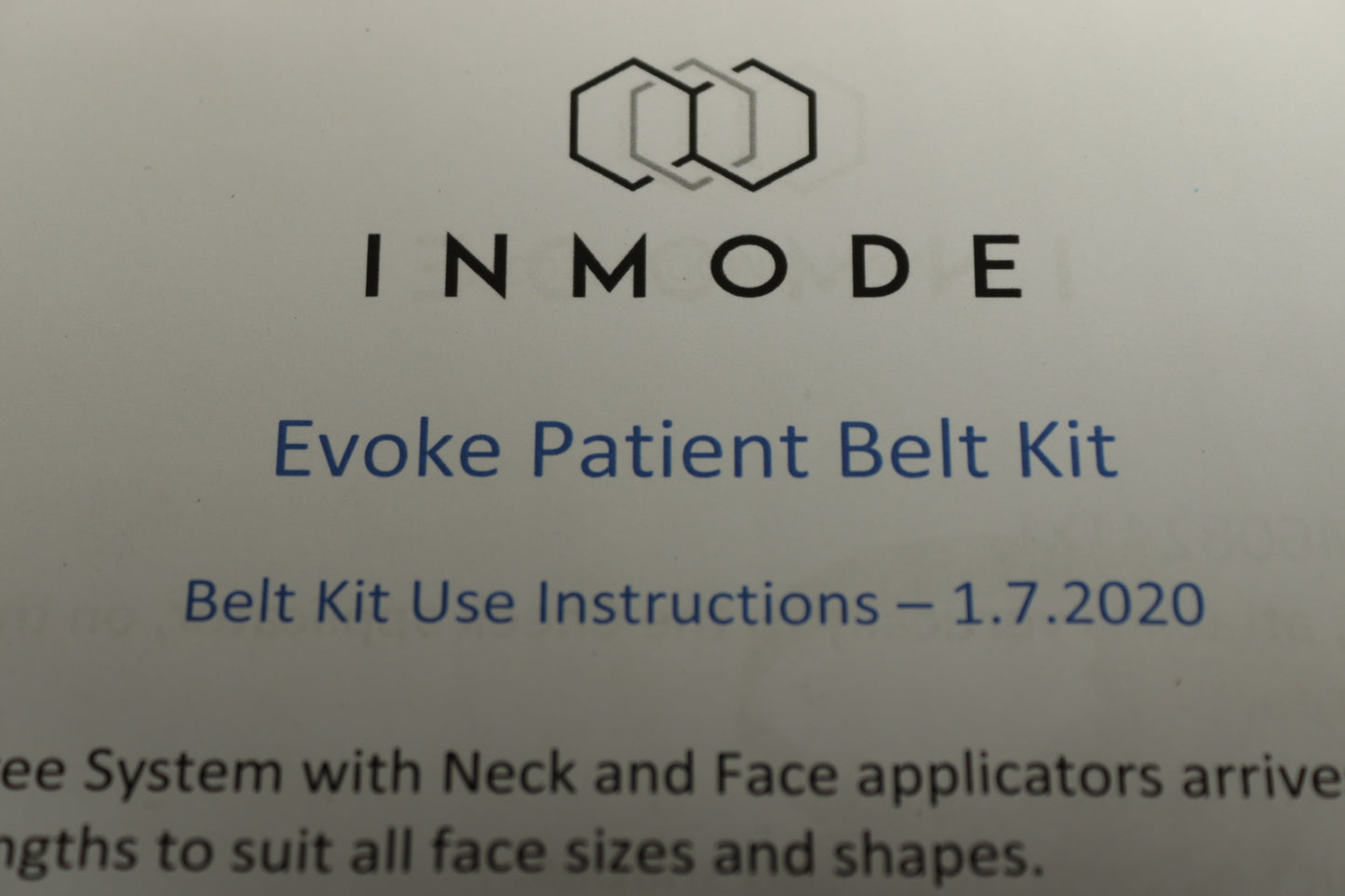 Inmode Evoke Patient Belt Kit