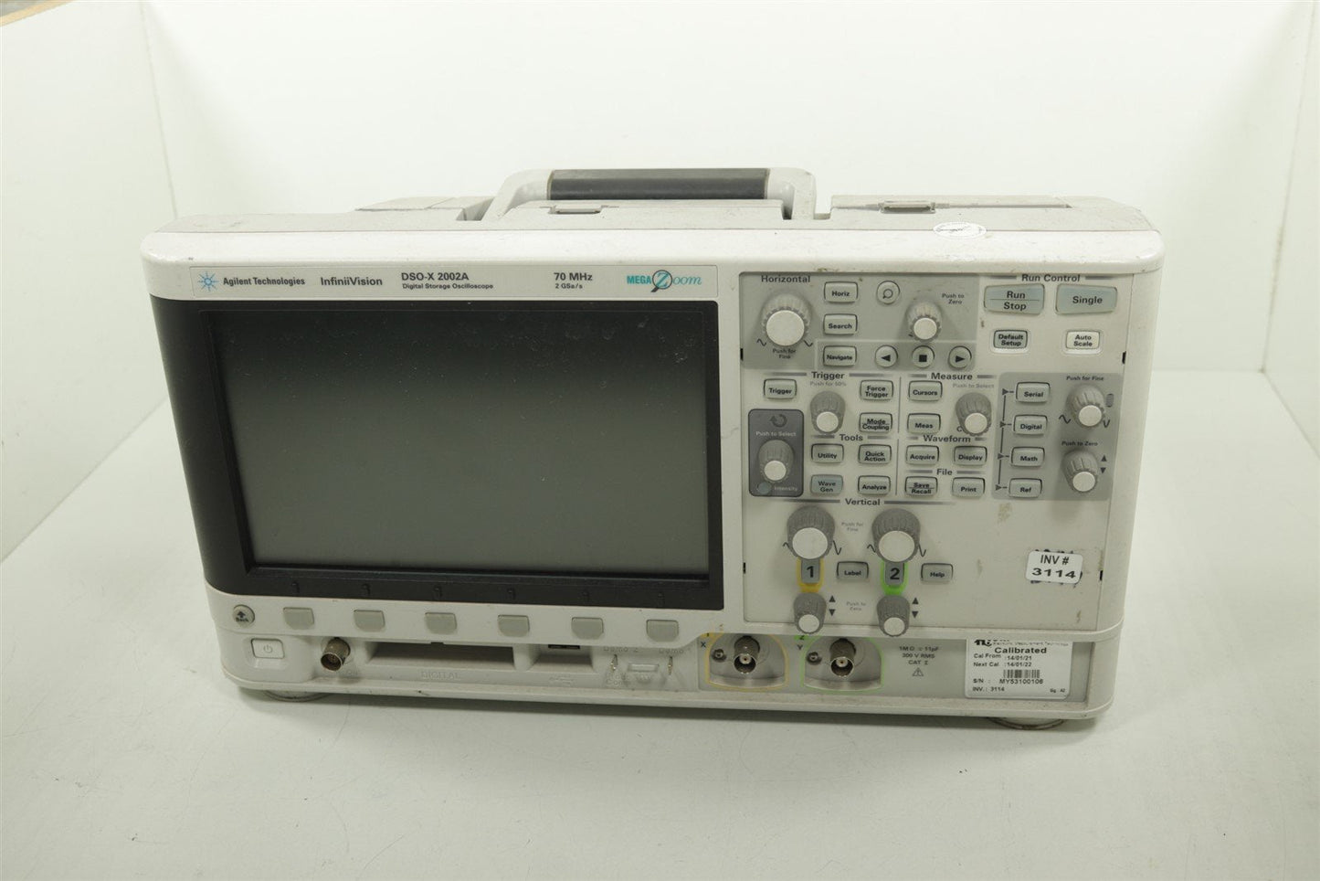 LOT OF 2 Agilent Keysight InfiniiVision DSO X 2002A 70MHz Oscilloscope FOR PARTS
