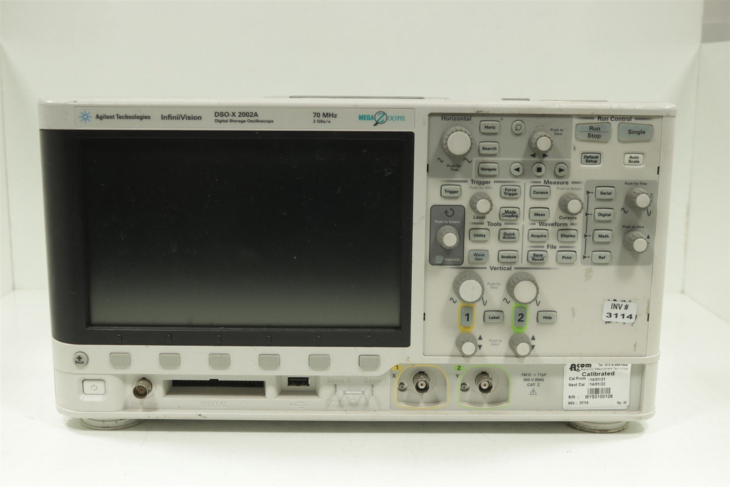 LOT OF 2 Agilent Keysight InfiniiVision DSO X 2002A 70MHz Oscilloscope FOR PARTS