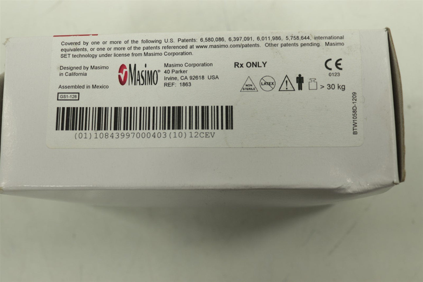 Masimo SET 1863 LNCS DCI Adult SpO2 Reusable Finger Sensor