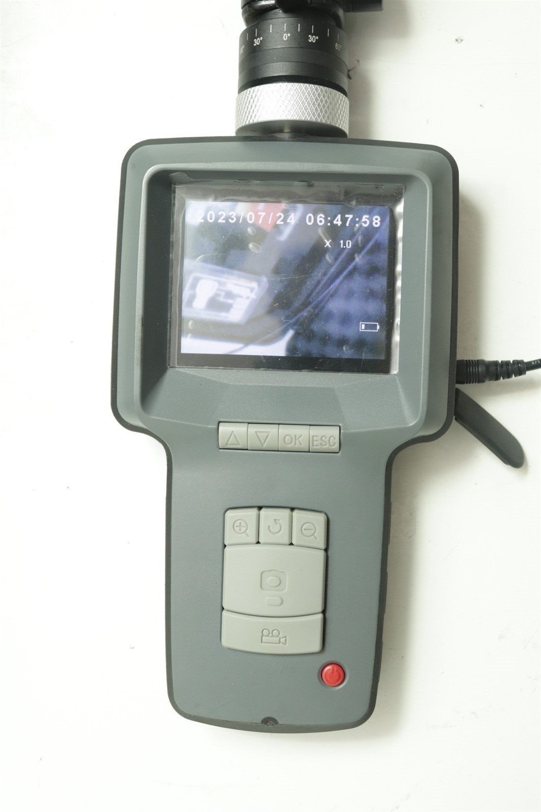 Borescope Inspection Camera Takes Photos & Videos w/ Light, Zoom and Case