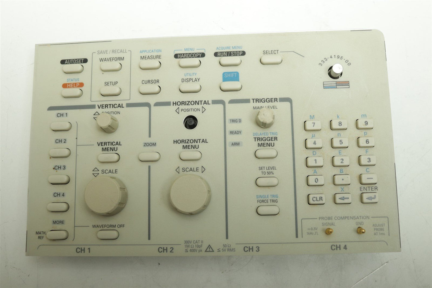 Tektronix Oscilloscope TDS 714L Main panel + buttons 679-4801-00