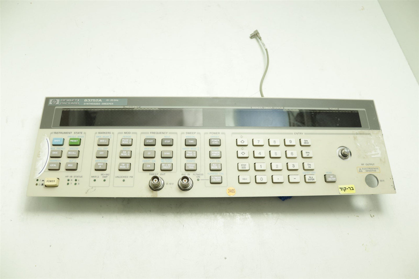 HP 83752A Front Panel Synthesized Signal Sweeper