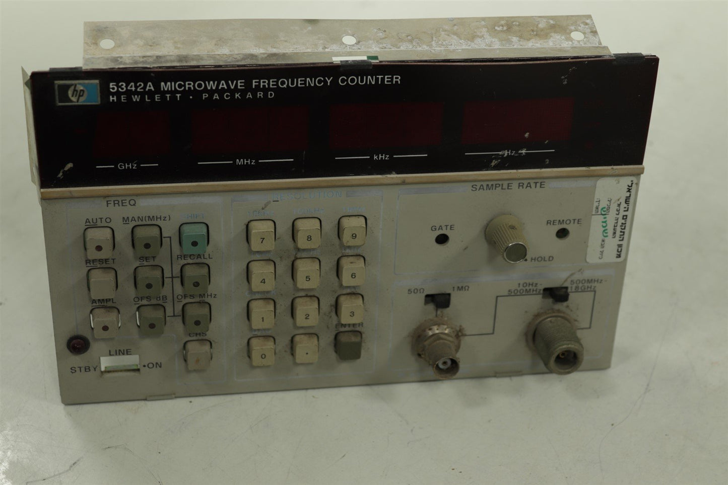 HP Agilent 5342A Microwave Frequency Counter front panel