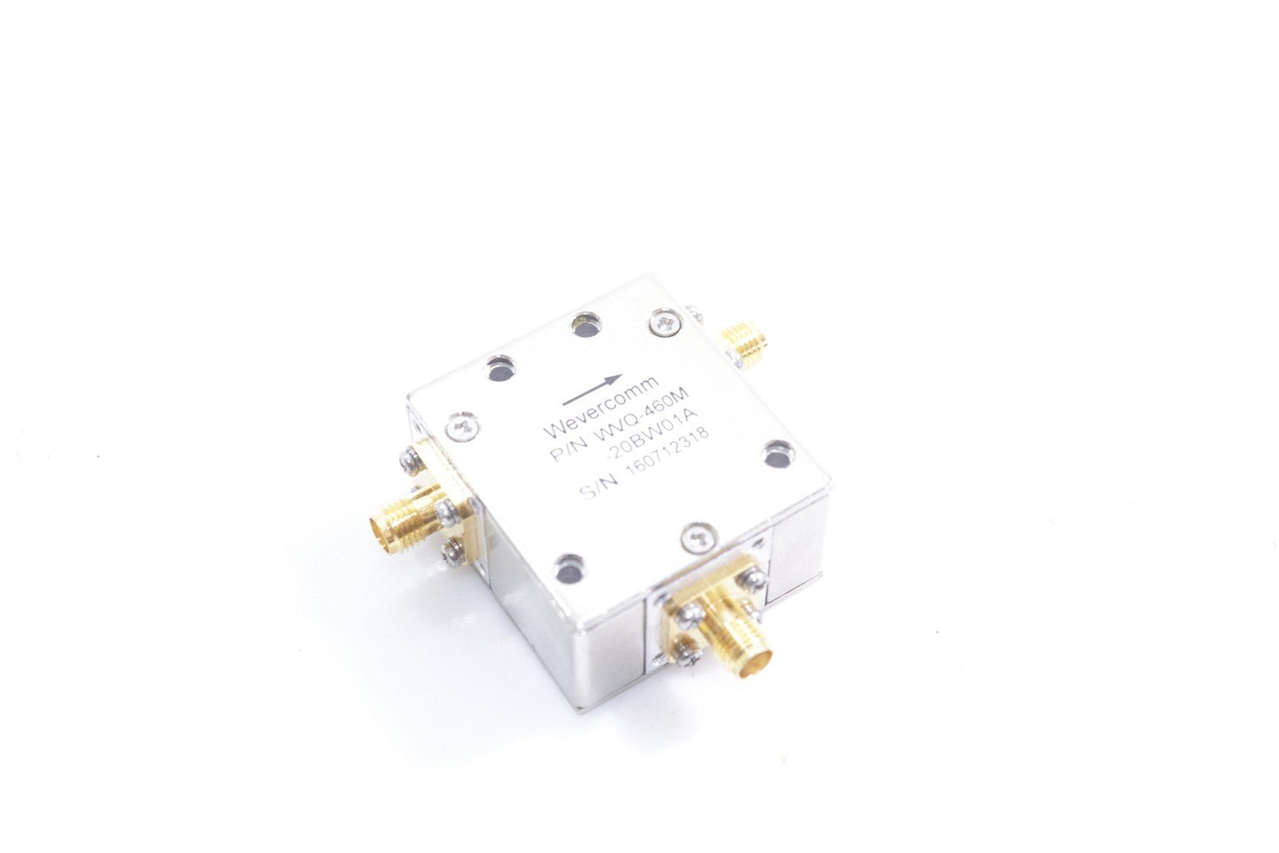Wevercomm WVQ-460M-20BW01A RF Isolator Circulator 450-470MHz 20dB 20W 50ohm N