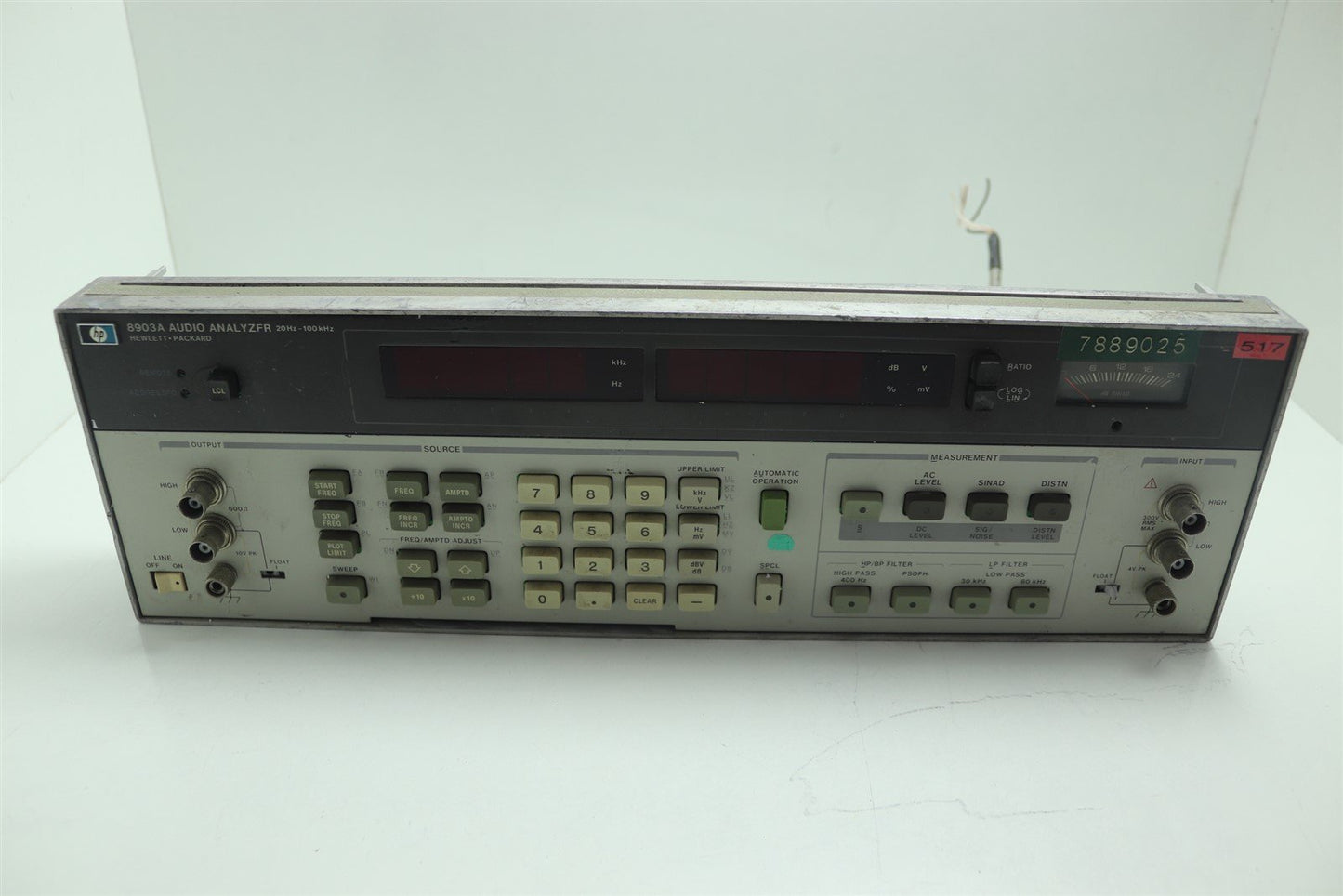 HP Agilent 8903A Audio Analyzer Front Panel Assy